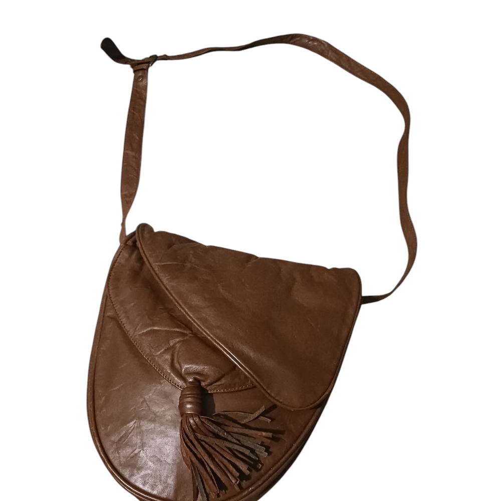Morgan Taylor Brown Crossbody Bag with Tassel Accent